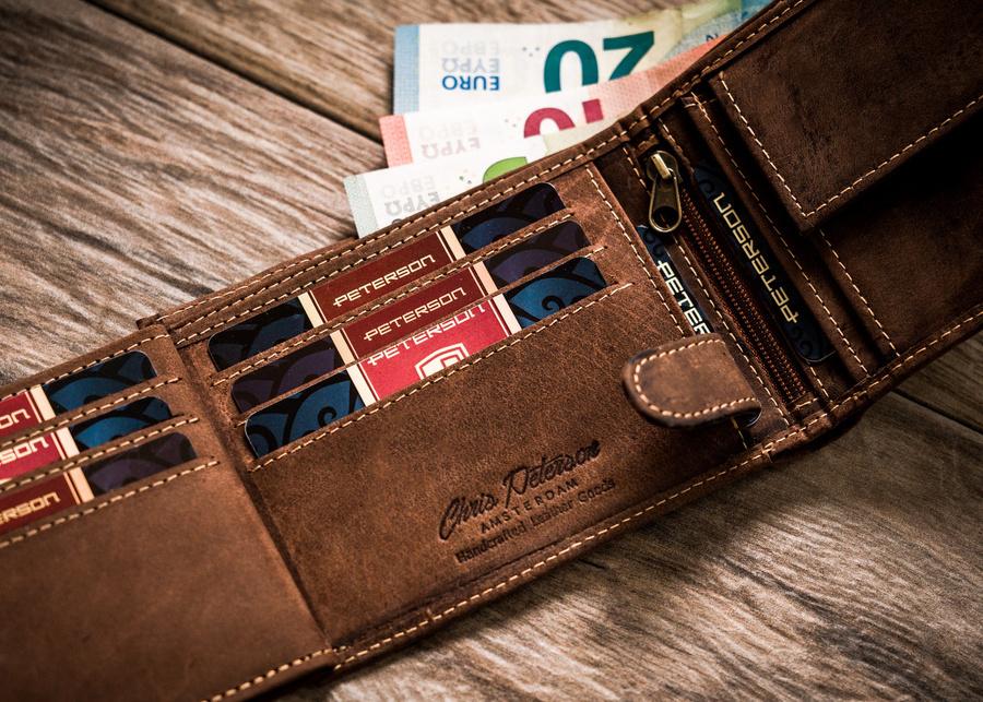 Men's Nubuck Wallet with RFID Protection - Peterson