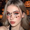 Disposable Halloween Face Tattoo Portable Long-acting Cheek Temporary Stickers Terrifying Transparent Bat Face Stickers