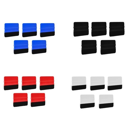 5Pcs Car Window Film Applicator Tool Professional Car Glass Tint Protective Film Felt Edge Squeegee Vinyl Wrap Scraper Installation Tool