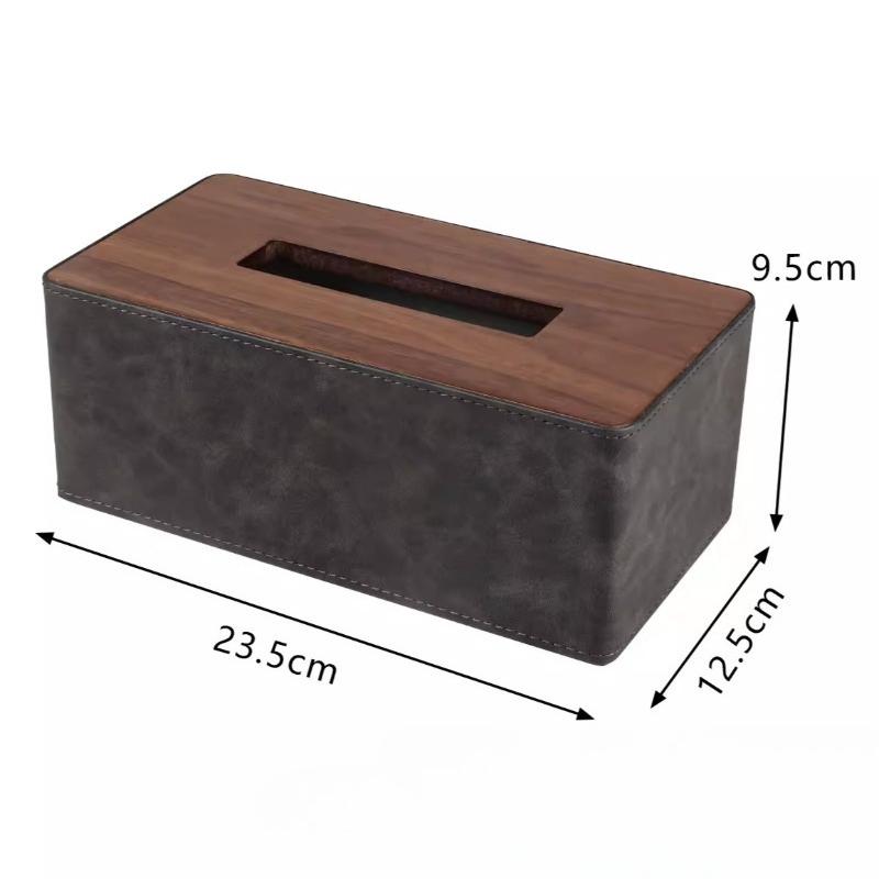

Wooden Tissue Box Rectangular Tissue Case Luxury Desktop Napkin Storage Boxes Living Room Pull Out Napkins Organization Cases серый