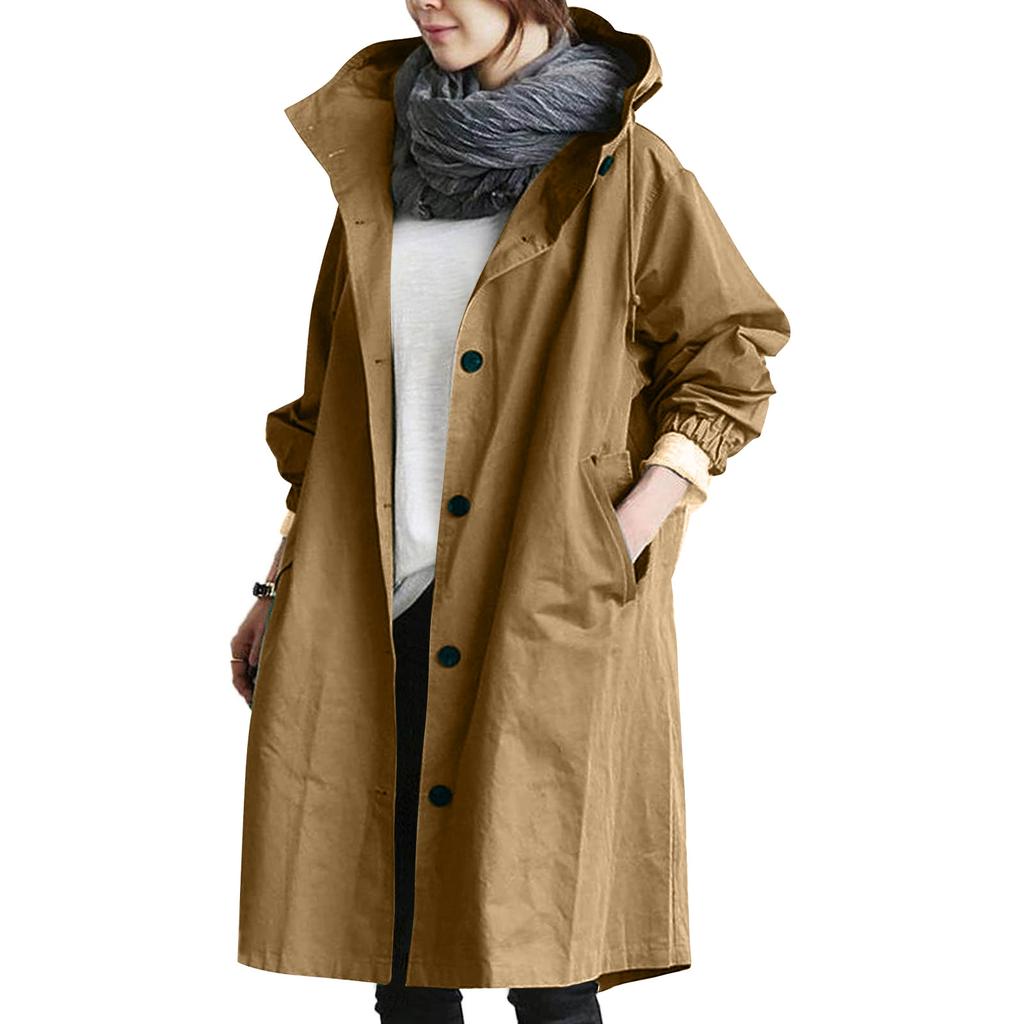 Autumn and Winter Trench Coat for Women, Medium To Long, with A British Style Temperament and A Waist Cinched Long Sleeved Jacket