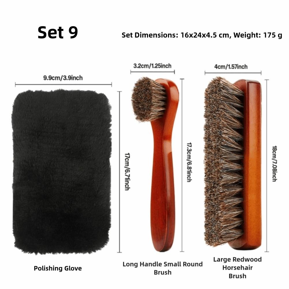 Long Handle Polishing Applicator Wooden Handle Shoe Boot Care Brush  Shoe Polishing