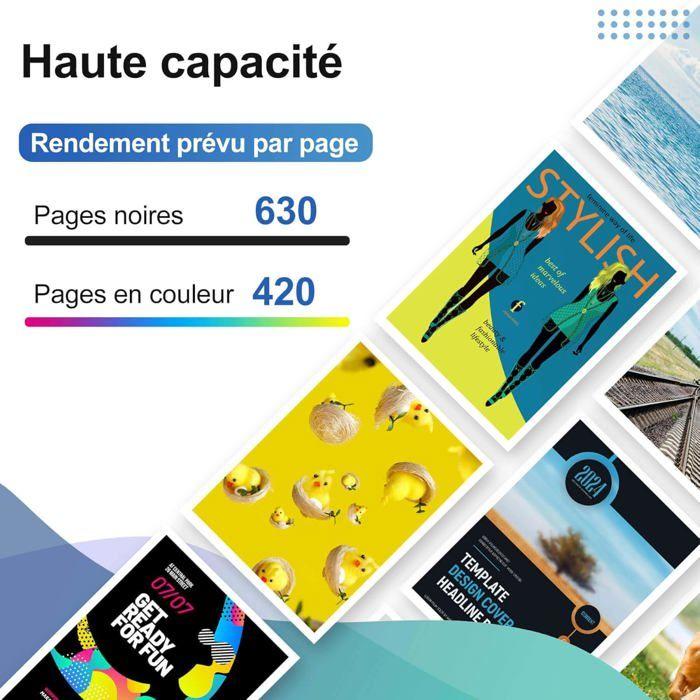 Ink Cartridges - 303 XL Black and Color - Compatible HP Envy Photo - Pack of 2 - Smart Chip