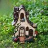 Fairy Tale World Dwarf House Witch Castle Tree House Sculpture Resin Craft Outdoor Garden Patio Lawn Home Decoration Accessories