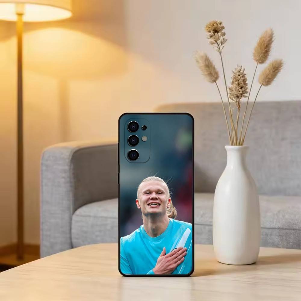 Football Star E-Erling H-Haaland Phone Case For Samsung S25,S24,S21,S22,S23,S30,Ultra,S20,Plus,Fe,Soft Silicone Black Cover