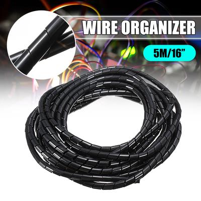 Cable Hide Wrap Tube 8//28mm Organizer /& Management Wire Spiral Flexible Cord Lot