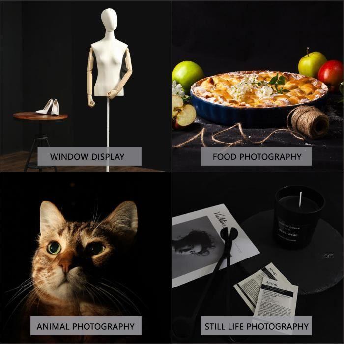 Table de Prise de Vue 130x60cm Photographie avec PVC 3 Fonds