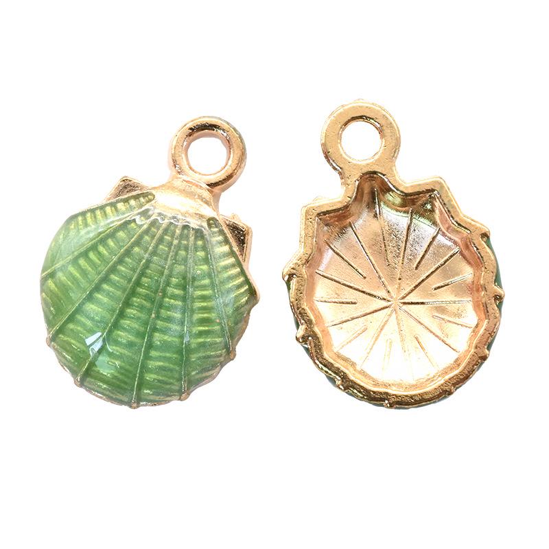 Multicolor Starfish & Seashell Conch Pendant — Marine Life DIY Alloy Jewelry Accessory