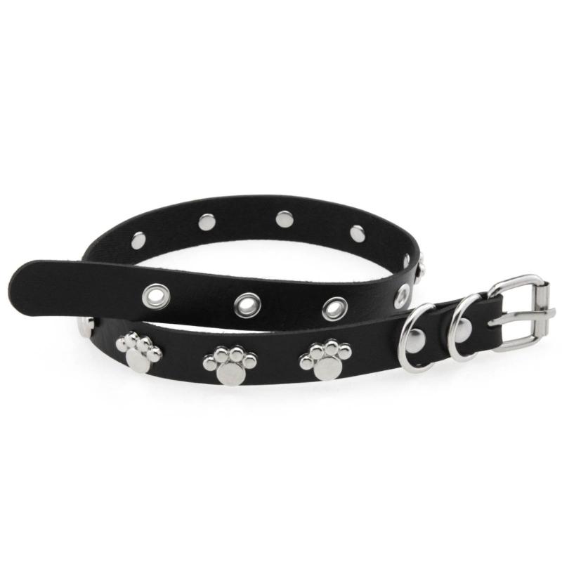 Stylish PU Leather Paws Design Choker Necklace With Metal Hardware For Everyday Wear Party Outfits Costume Accessories