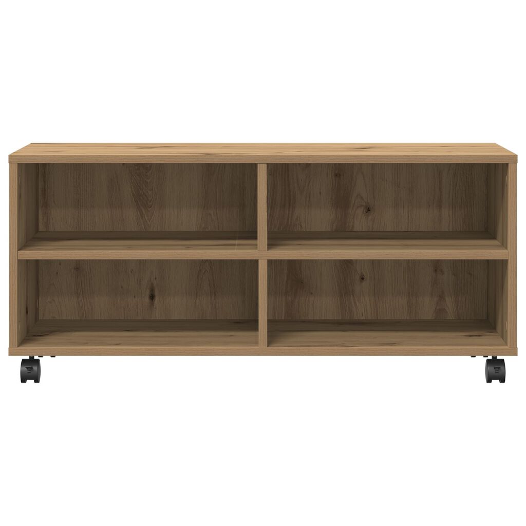 Moderner, Minimalistischer, Mobiler TV-Schrank, Offenes Aufbewahrungs-TV-Regal, Mobiler Beistelltisch, 90x35x35 Cm
