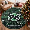 Hannover 96 Fußballmuster Runder Teppich, Innen-/Außenmatte, für Picknick, Spielzimmer, Schlafzimmer, Büro, Wohnzimmer, Heimdeko Teppich, Geburtstagsgeschenk