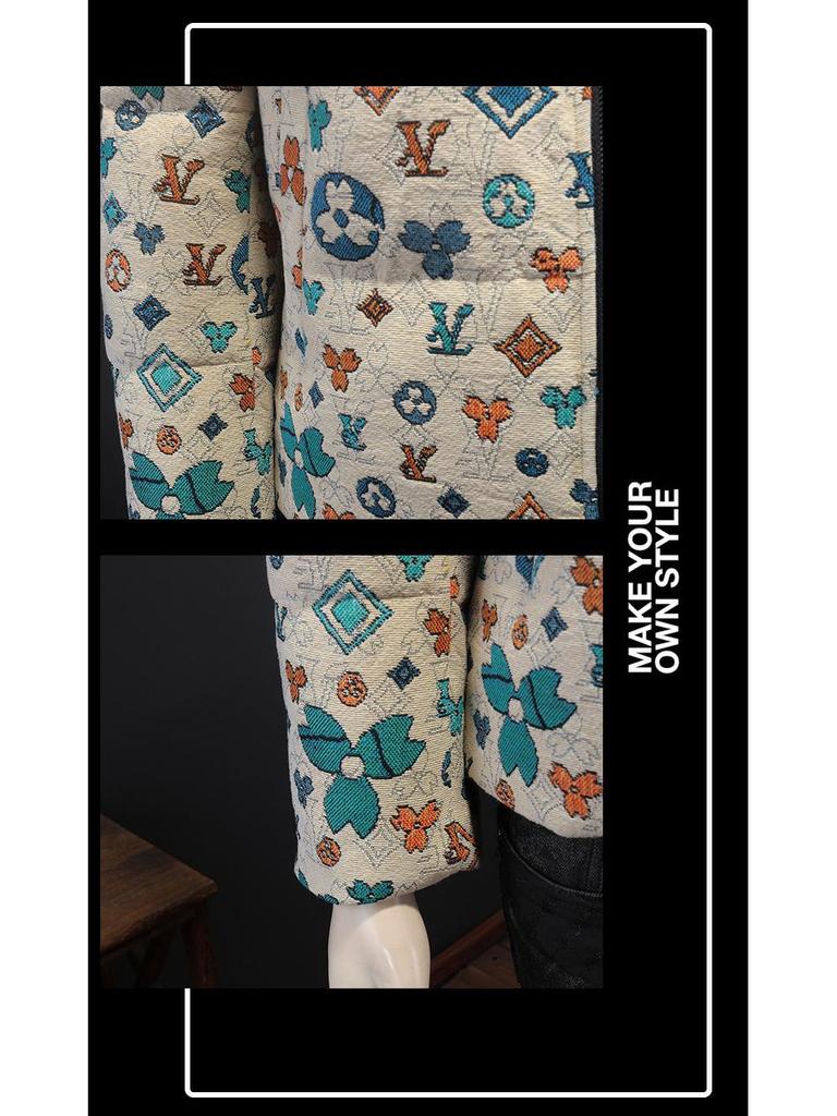 Hochwertige Herren-Jacquardjacke mit 90% Daunenfüllung - Herbst/Winter 2025 Edition
