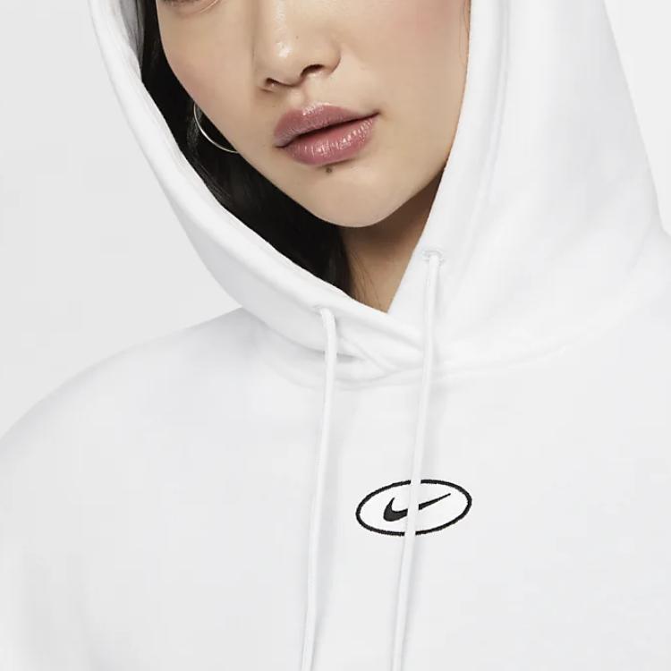Nike Women's Comfortable and Warm Casual Pullover Hoodie White