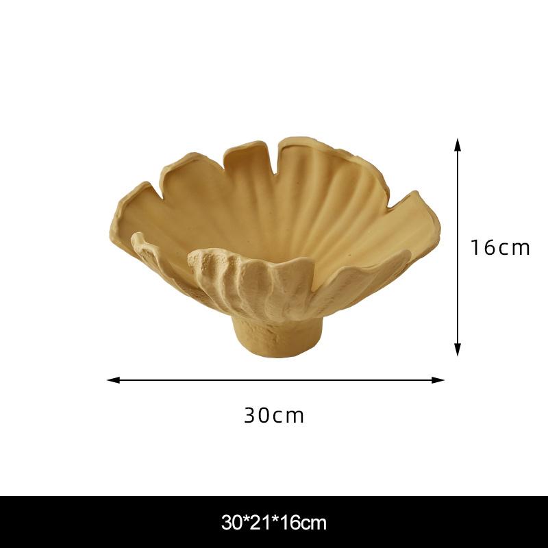 Petal Shaped Ceramic Fruit Bowl Storage Crafts Home Coffee Table Snack Plate Ornaments Bedroom Dresser Jewelry Tray Decoration