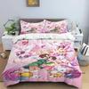 Digimon Cartoon 3D-Printed Bedding Set—Includes Duvet Cover and Pillowcases—Available for Single, Double, King, and Queen-Sized