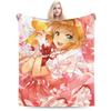 Anime Cardcaptor Sakura Blanket Flannel Spring Autumn  Breathable Super Soft Throw Blanket for Bed Outdoor Plush Thin Quilt
