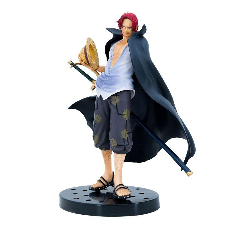 One Piece Abbildung Shanks Rot Haar Shanks Action -Figuren Neue Welt Vier K öNige Pvc Spielzeug Modell