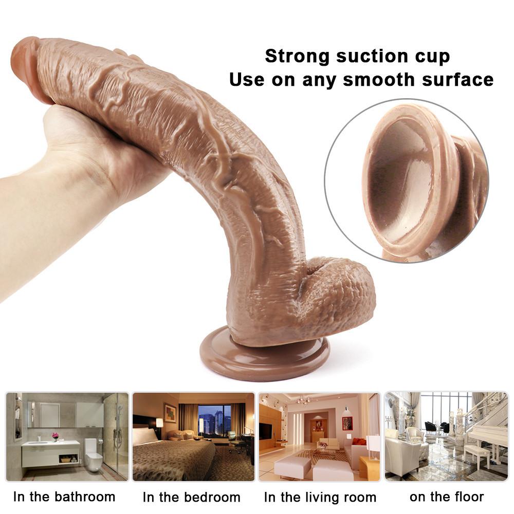 Huge Brown Dildo with Suction Cup - Perfect for Anal Play Female Masturbation and Gay Couples- Adult Sex Toy for Men and Wome18+