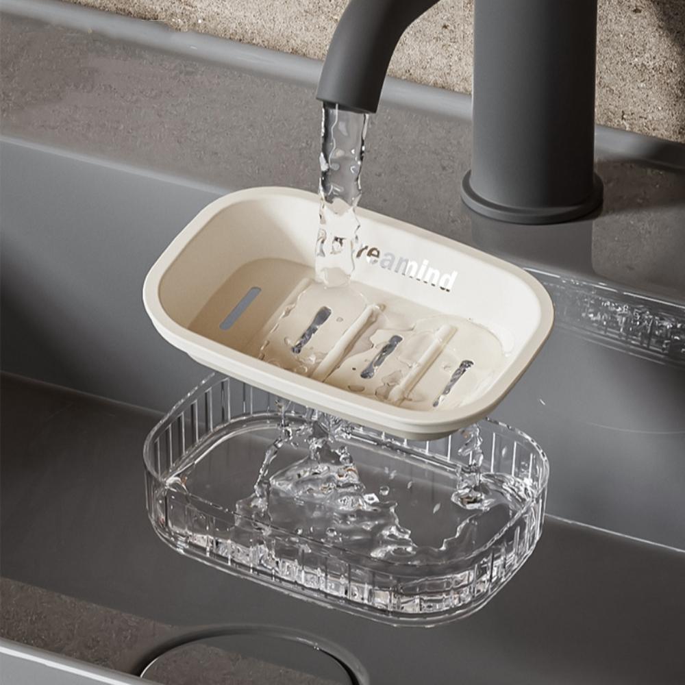 

Quick Drain Double Layer Soap Box Multi-Purpose Soap Dish Creative Drain Soap Box Household