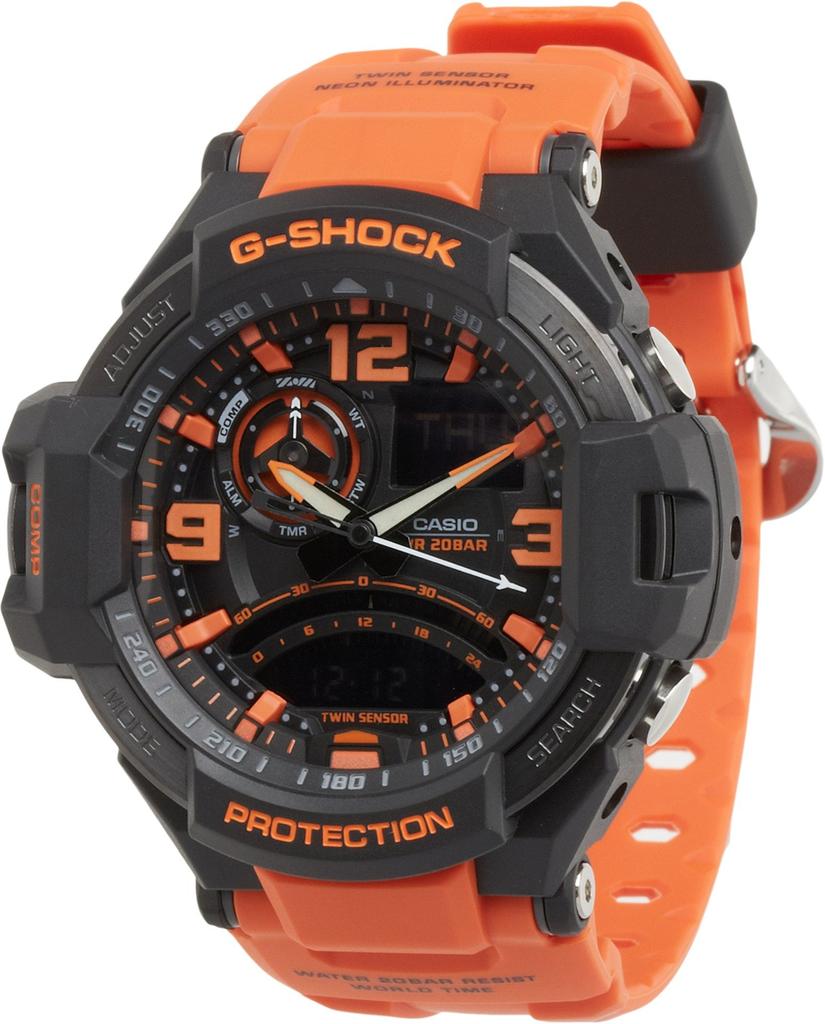 CASIO G-SHOCK SKY COCKPIT GA-1000-4A Twin Sensor Orange × BlackParallel Import
