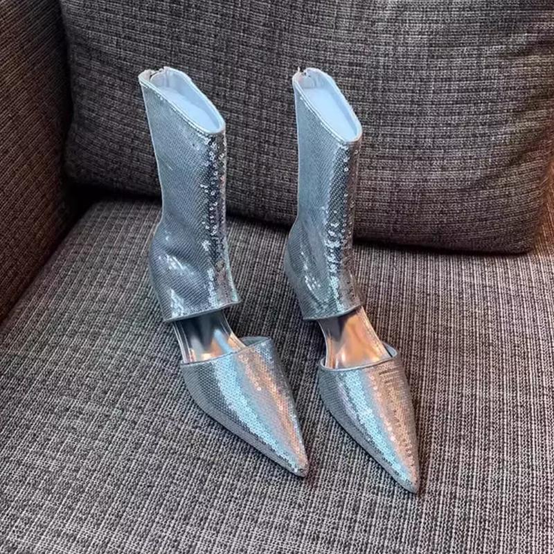 Fashion Pointed Toe Women Heeled Sandals Designer Fashion Shoes Trend Sexy Woman Elegant Shoes 2025 Brand Walking New Sandalias De Mujer