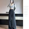Lady Baggy High Waist Straight Wide-leg Pants Women's Classic Designer Straight Leg Suit Trousers Fashion Elegant Style Office