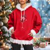 Women's Christmas Casual Fleece-Lined Hoodie With Long Sleeves And Pockets Sweatshirt Top