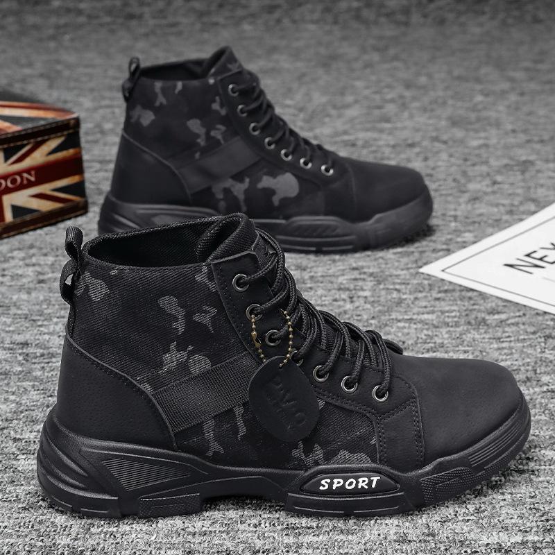 

Martin boots men s autumn men s shoes new tooling boots men s non-slip and wear-resistant trend tooling shoes men s trendy shoes 39