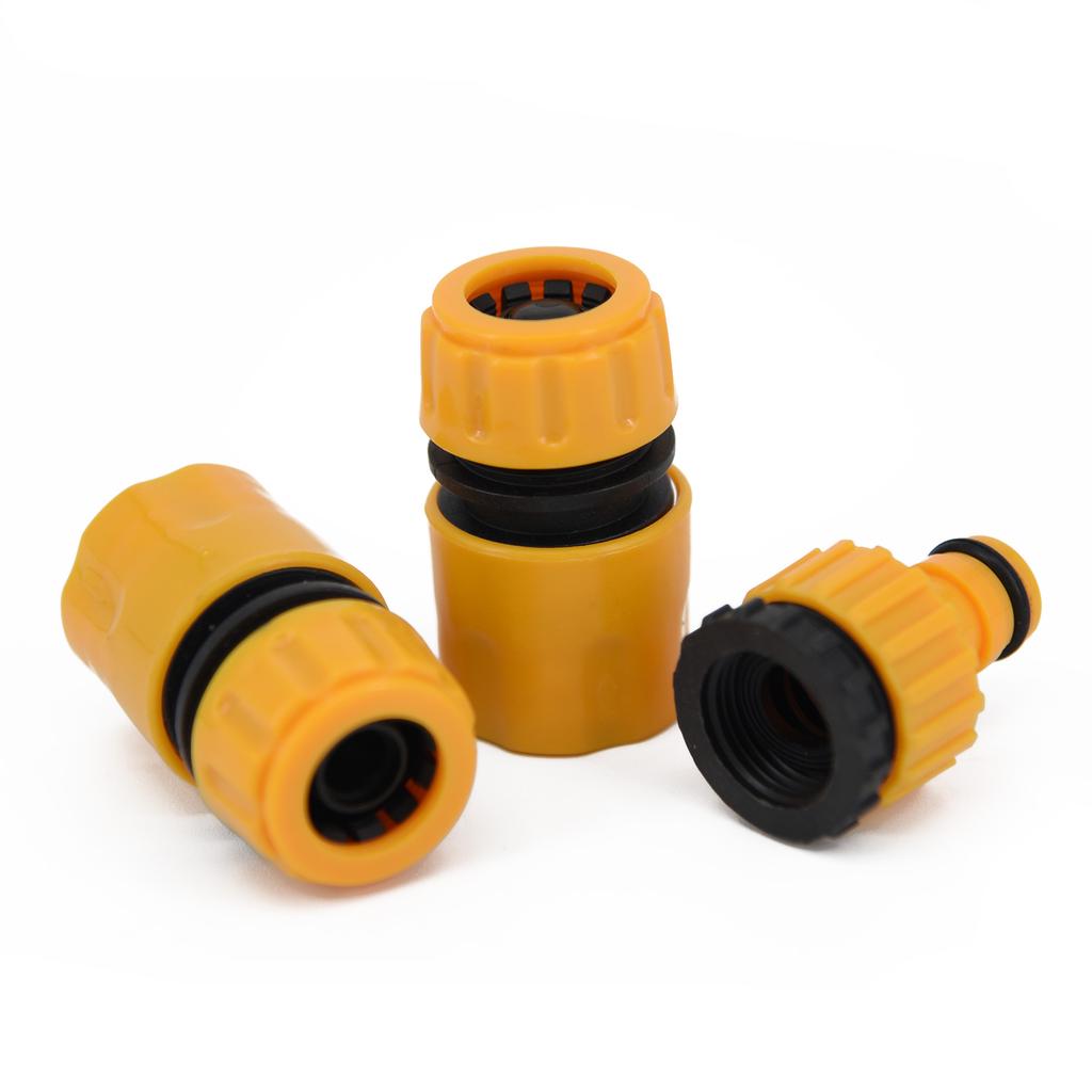 3Pc Garden Car Water Hose Pipe Tap Connector Connection Fitting Adapter Hosepipe