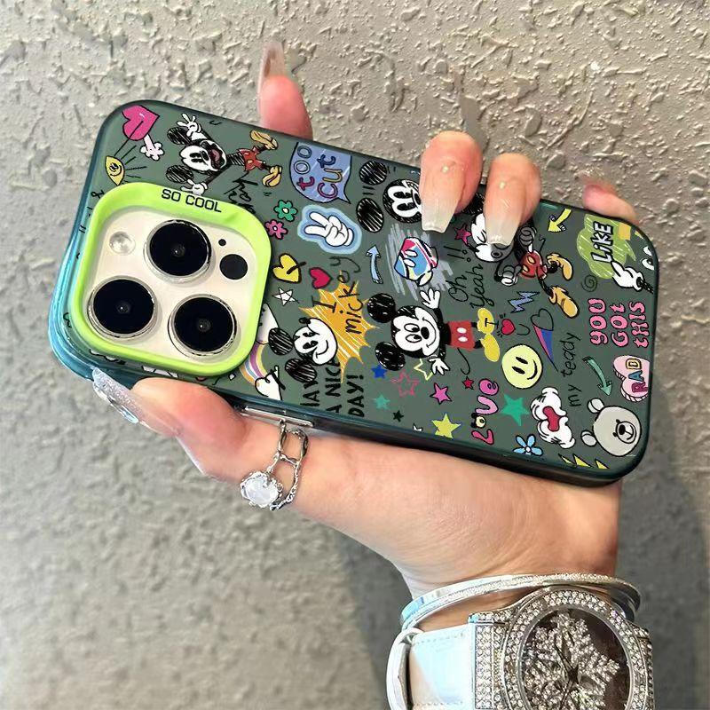 Full-screen Mickey Mouse Trendy Cartoon Phone Case for iPhone 18 Pro Max, iPhone 16/15/14, All-inclusive 13