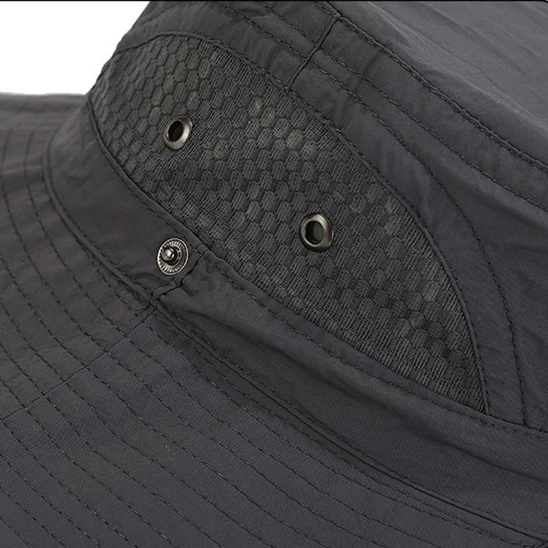 Letní pánský klobouk bucket venkovní UV ochrana široký okraj Panama Safari lovecký turistický klobouk síťovaný rybářský klobouk