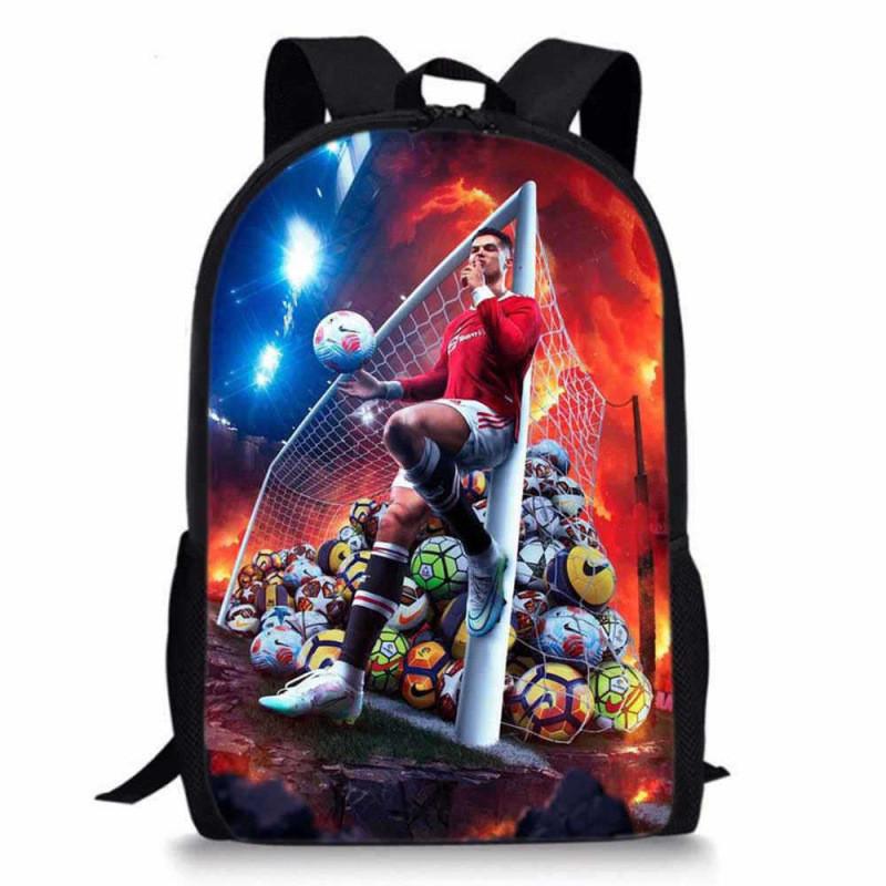Cristiano Ronaldo Basketball Sports Backpack With Waterproof Polyester For Middle School Students