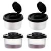 Pack Of 4 Small Plastic PP Seasoning Bottles With Tight Seal For Kitchen Camping And Travel
