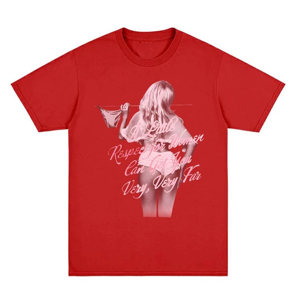 Sabrina Carpenter A Little Respect for Women T-SHIRT 2026 NEUES Album Sommer Baumwolle Hohe Qualität T-Shirt Gleicher Stil des Sängers