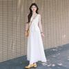 Sleeveless White Bow Long Dress Dress Women's 2026 New Model Is Huge, Beautiful In Early Spring, Beautiful French Waist