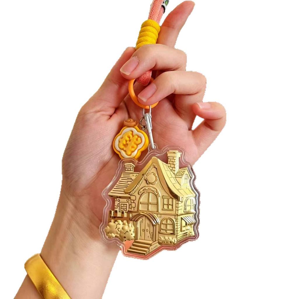 999 Pure Gold Keychain for Phone and Bag - Perfect Gift for Spring Festival
