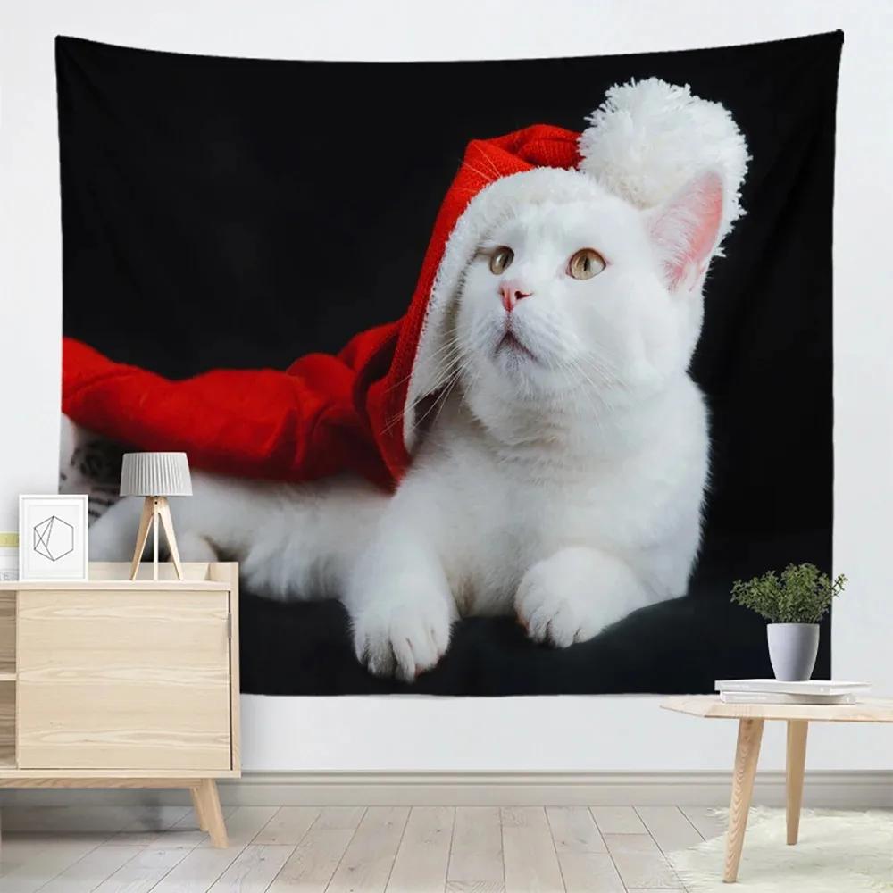 Рождественская елка мультфильм узор гостиная спальня домашнее украшение стены гобелен — фото 12