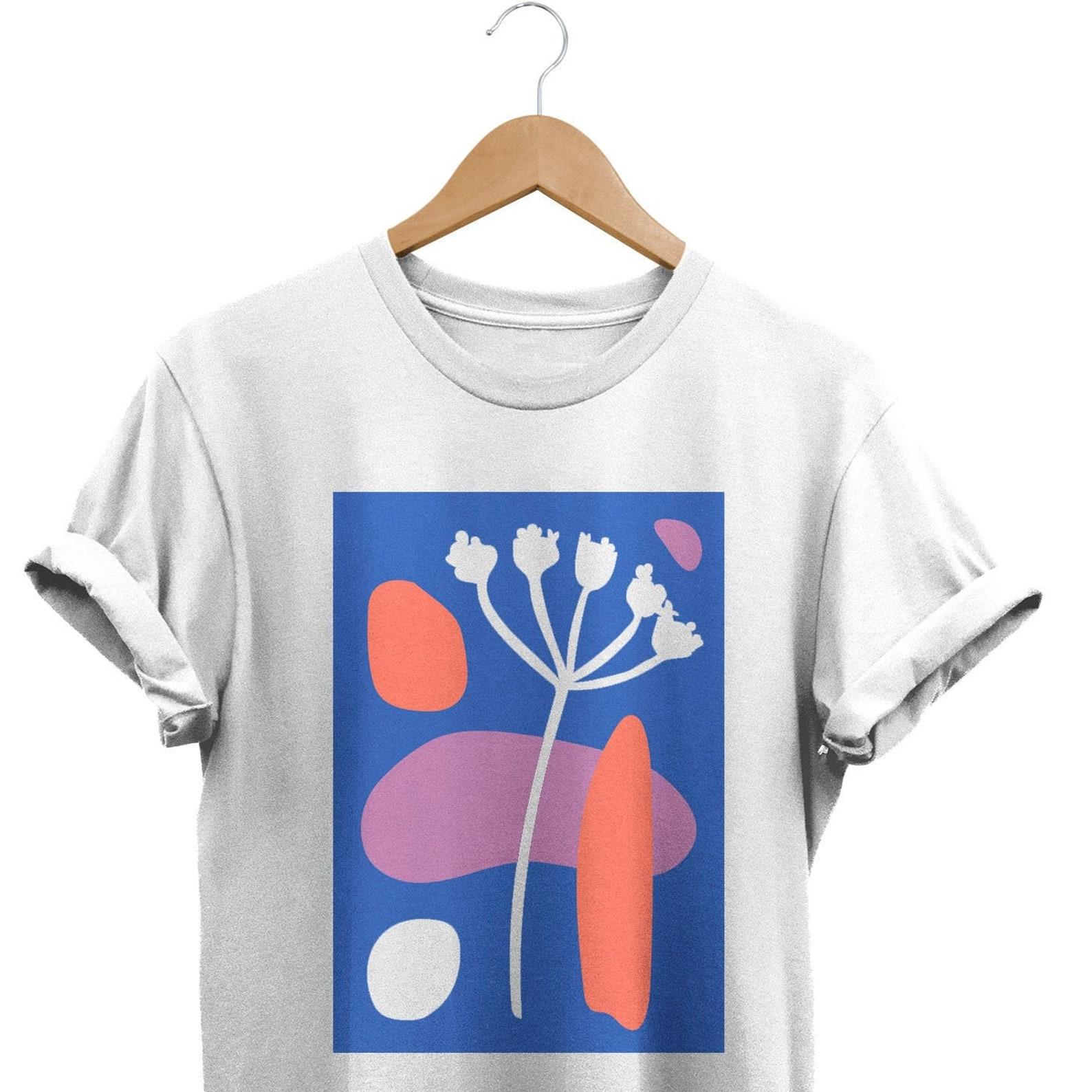 Floral Abstract Art T-shirt: Retro 90s Graphic Tee 3XL