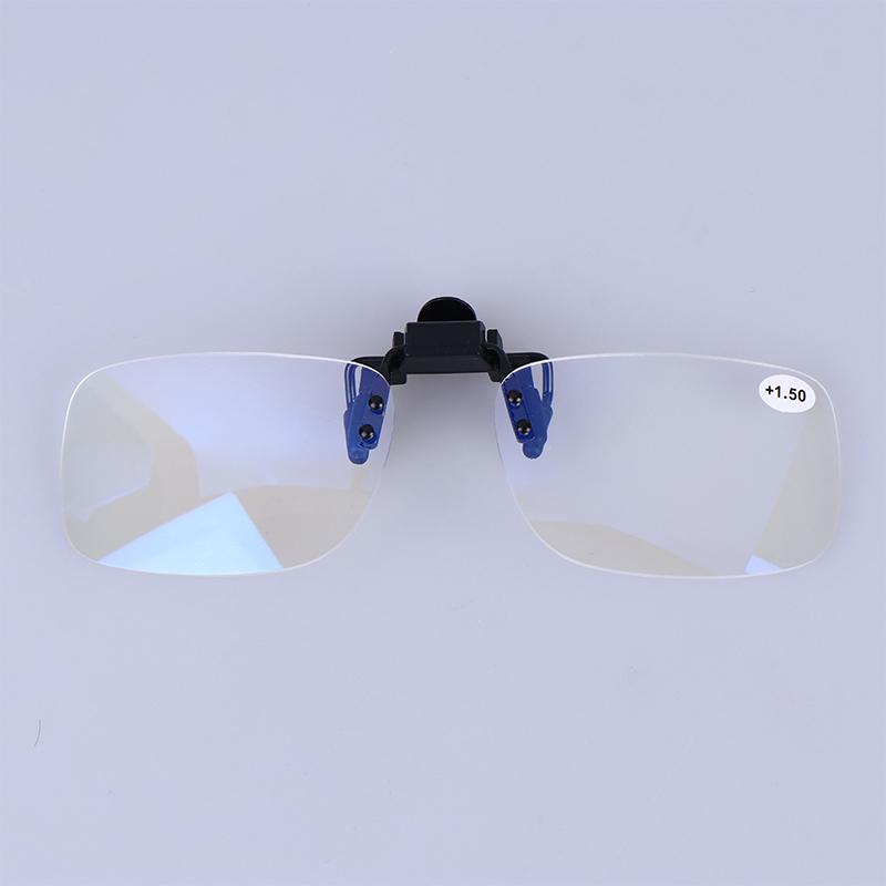 Ultra-Light Clip Presbyopic Glasses Rimless Flip Up Down Reading Glasses With Clip Optical Lenses Magnifying Glasses For Reading