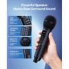 Bluetooth Karaoke Machine for Adults & Kids, 80W Portable Speaker with 2 Wireless Microphones, Echo Adjustment, Support USB/AUX/TF Card