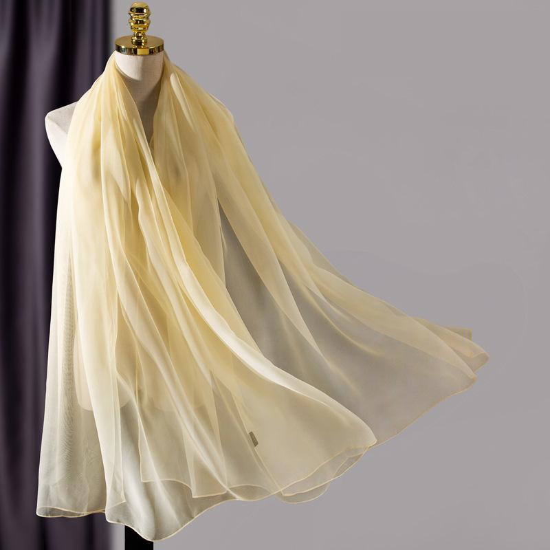 Fashion Solid Soft silk Scarf Spring and Autumn long Shawl Female Summer Sunscreen high quality Scarves Headband Hijab Bandana