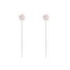 Colorful White Rose Earrings for Women, Light Luxury, High-end, Sweet Tassel Earrings, Elegant Earrings