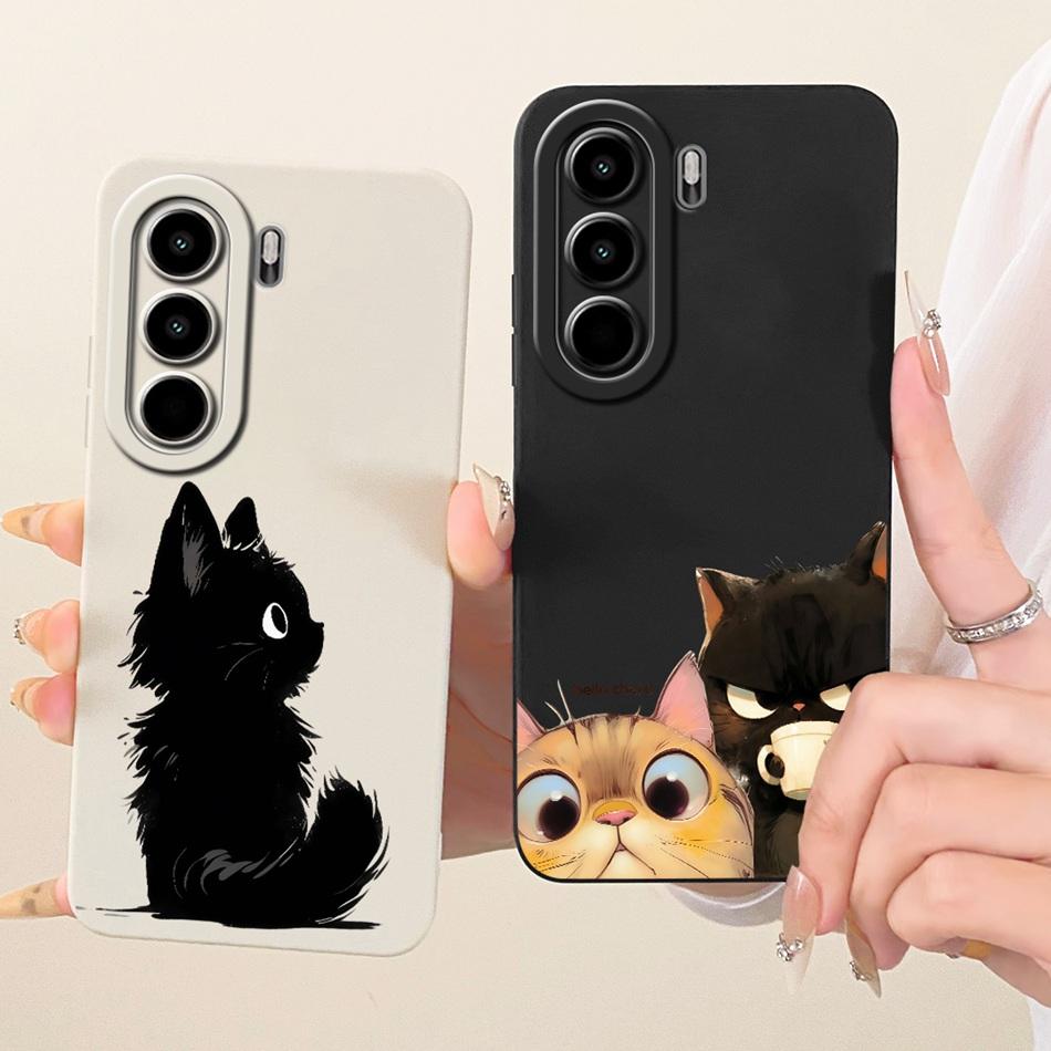 For Itel Power 70 / Itel P70 Cute Cat Flower Cartoon Phone Case For Itel P70 Power70 P673L Shockproof Soft Silicone Bumpers