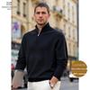 POLOMEISDO Men's 100% Cashmere Half Turtleneck Zipper Knitted Sweater