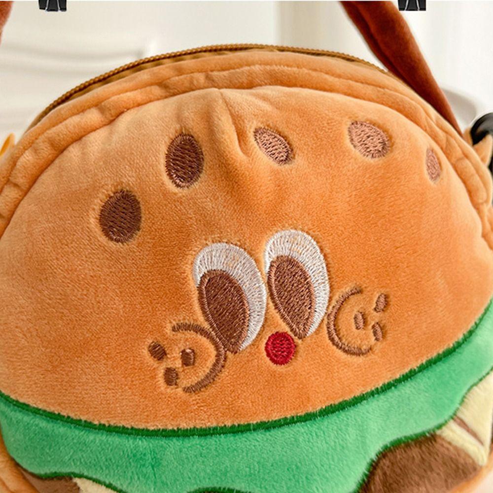 Kawaii French Fries Handbag Crossbody Bag Fluffy Cartoon Hamburger Bag Tote Bag Shoulder Bag Girl