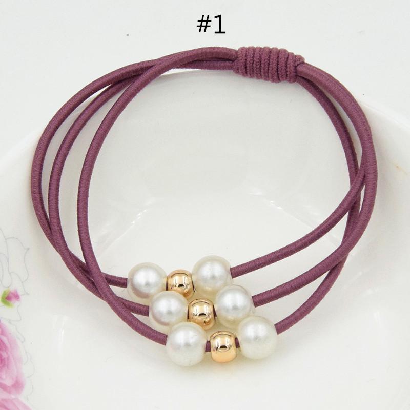 Fashionable Pearl Hair Tie: Elegant Three-in-One Knotting Rubber Band