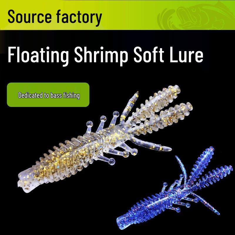 

Shrimp-Shaped Soft Bait Lure for Sea Bass & Mandarin Fish - Wavy Reaction Mayfly Worm Drop Shot Rig 2.5g/6.5cm (1 piece)