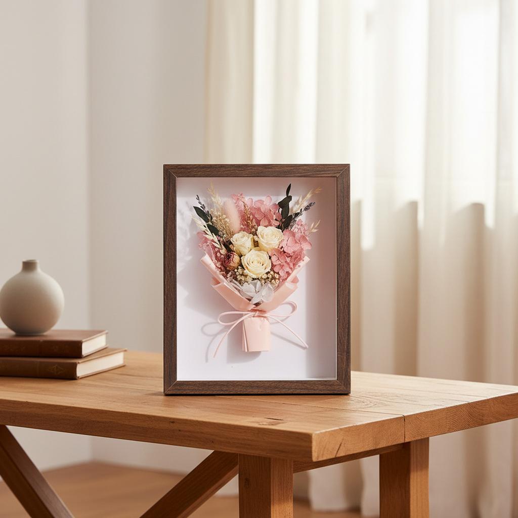 Acrylic Shadow Box Frame A4 Size 5cm Depth for DIY Flower Art Decoration