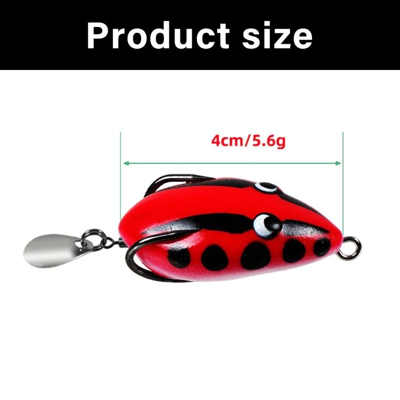4CM Frogs Lures Soft Tube Baits Simulated Frogs Fishing Lures with Hook Soft Fishing Baits Outdoor Fishing Tackle