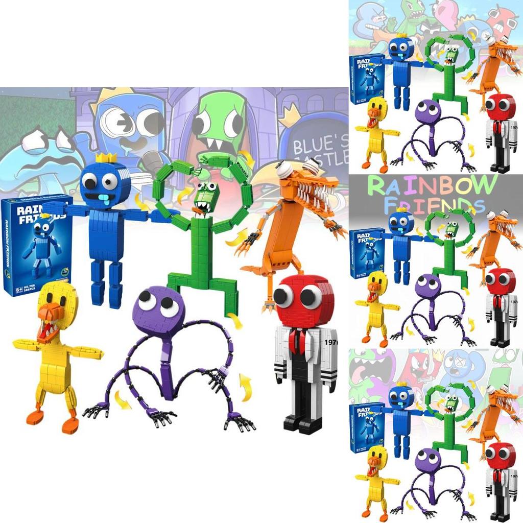 Rainbow Friends Building Blocks Set For Boys Featuring Colorful Monster Creatures In Abs Plastic With 200 To 400 Pieces For Endless Fun